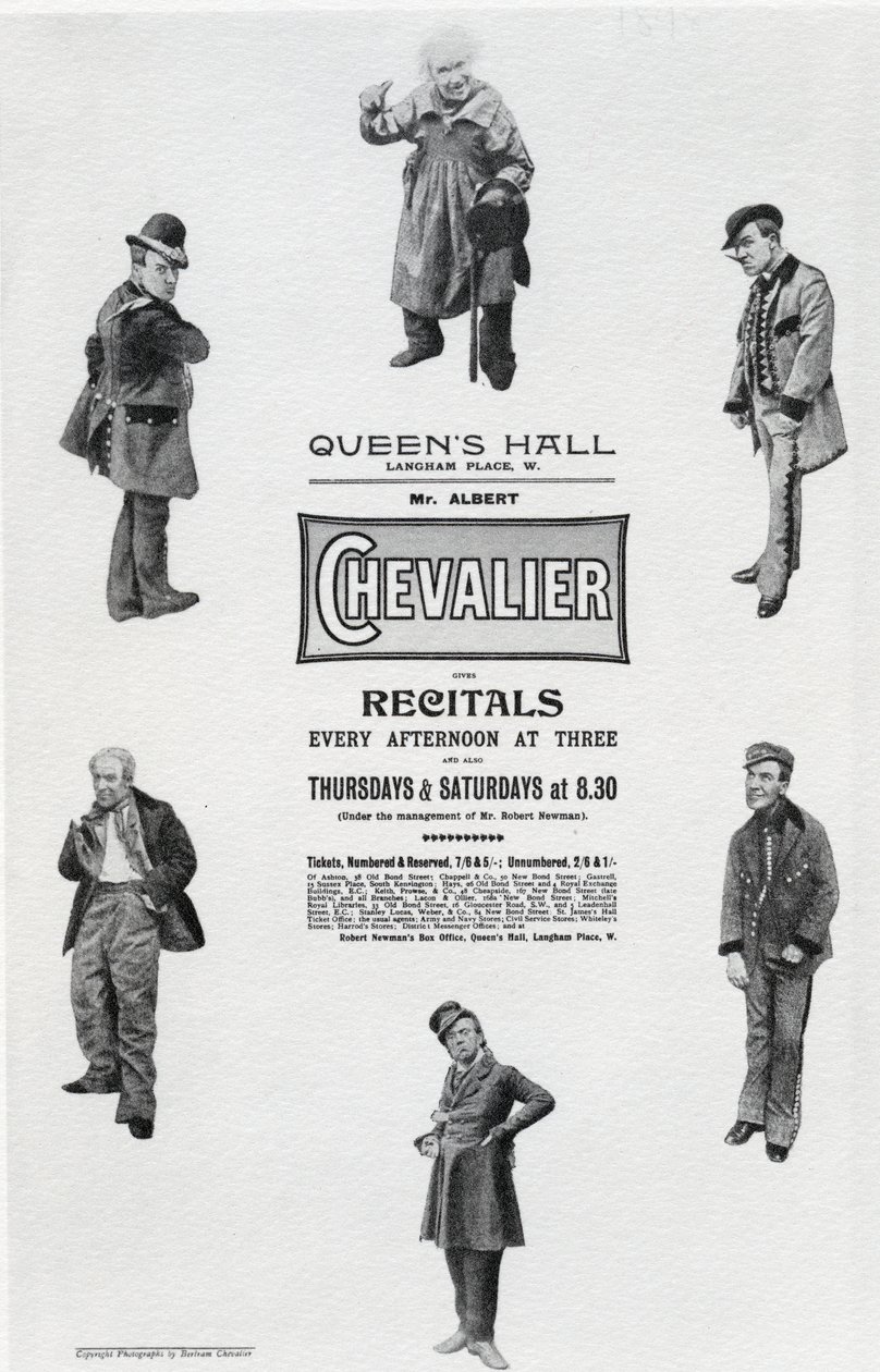 Affiche publicitaire pour le récital d
