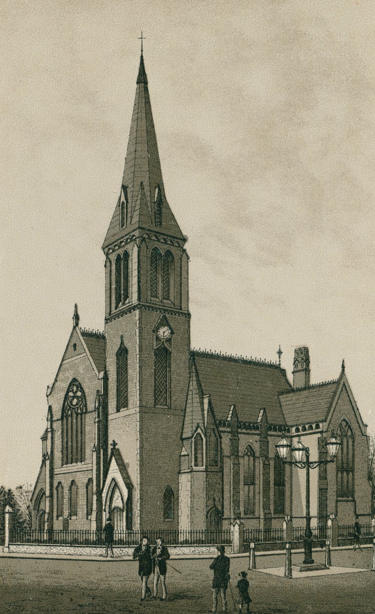 Église presbytérienne, Ipswich (lithographie) - English School