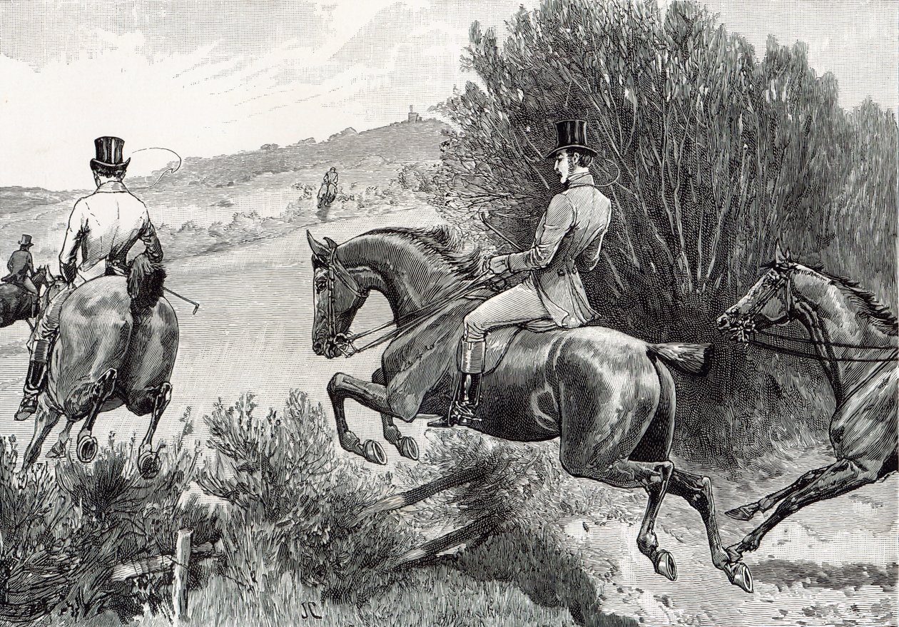 Le prince Albert chassant près du château de Belvoir - English School