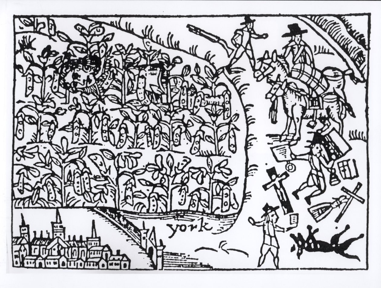Le prince Rupert (1619-82) se cachant dans un champ de haricots à la bataille de Marston Moor le 2 juillet 1644 - English School