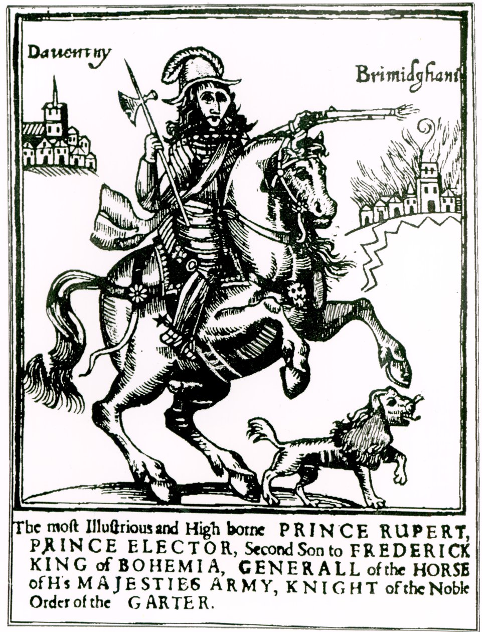 Prince Rupert à cheval - English School