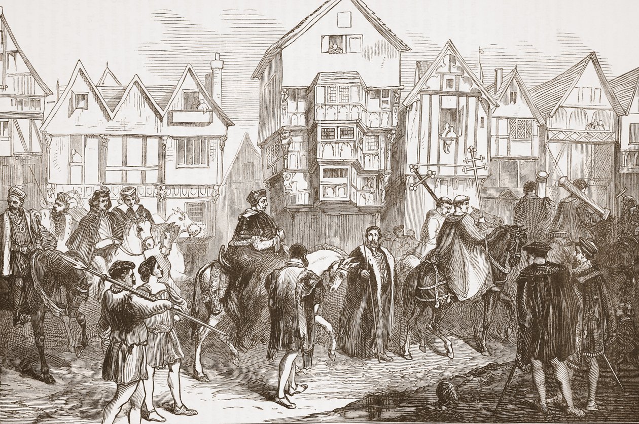 Procession de Wolsey à Westminster Hall, illustration de L
