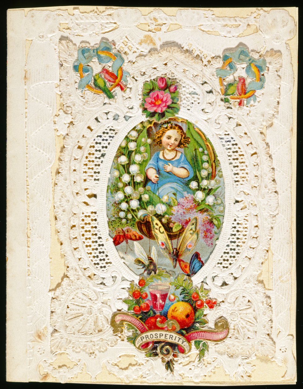 Prospérité, carte de Saint-Valentin, c.1870 - English School