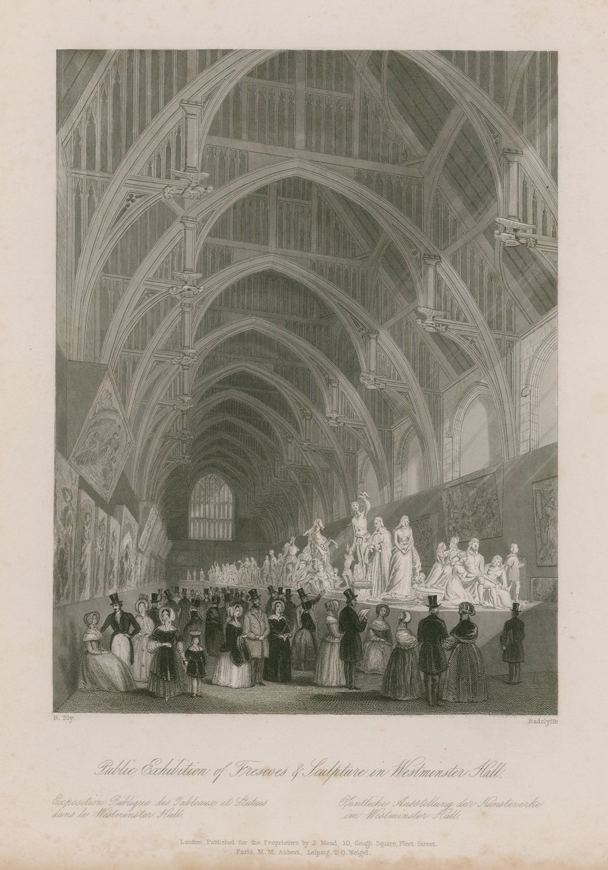 Exposition publique de fresques et de sculptures (gravure) - English School