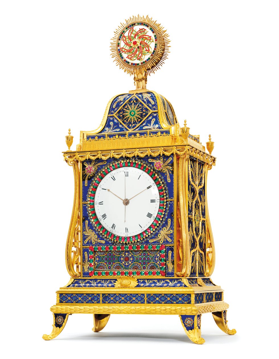 Horloge à carillon quart, musicale et automate "navires à voile" pour le marché chinois, Henry Borrell, Londres, fin du 18e siècle - English School