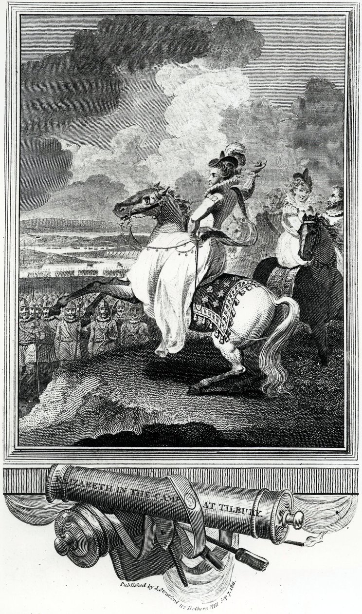 La reine Élisabeth dans le camp de Tilbury, 1811 - English School