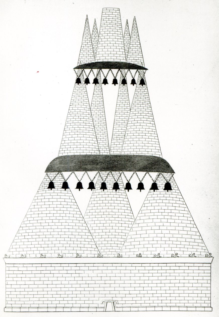 Reconstruction de la tombe de Lars Porsenna à Clusium selon la description de Pline - English School