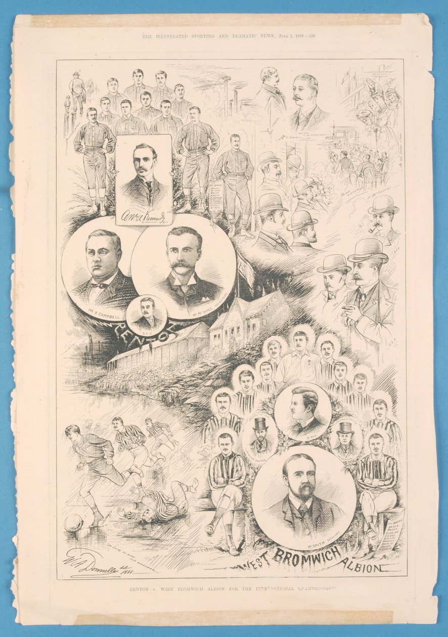Renton contre West Bromwich Albion, de The Illustrated Sporting and Dramatic News, 2 juin 1888 - English School