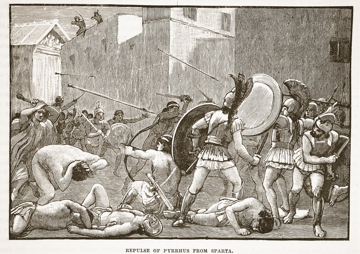 Repousse de Pyrrhus de Sparte - English School