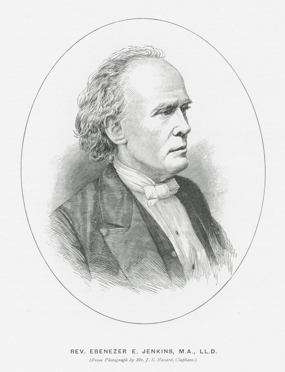 Révérend Ebenezer E Jenkins (lithographie) - English School
