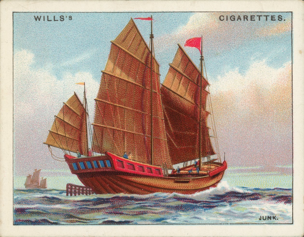 Gréements de navires : Junk (lithographie couleur) - English School