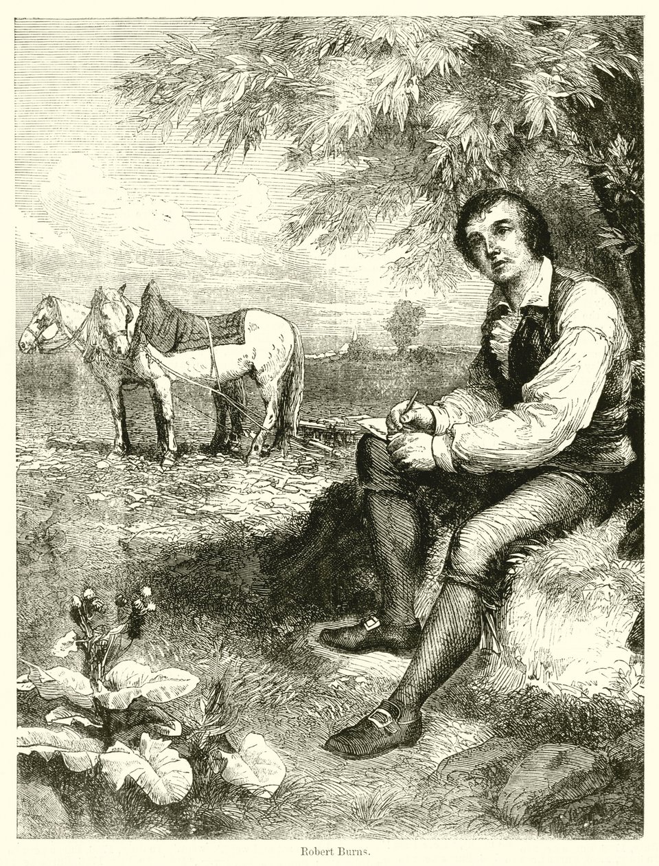 Robert Burns (gravure) - English School