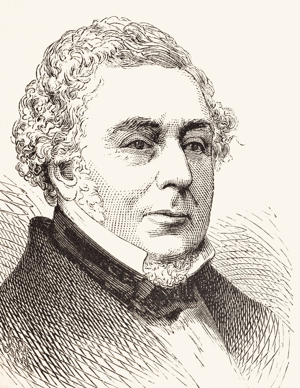 Robert Stephenson, extrait de The National and Domestic History of England par William Hickman Smith Aubrey (1858-1916) publié à Londres, vers 1890 - English School