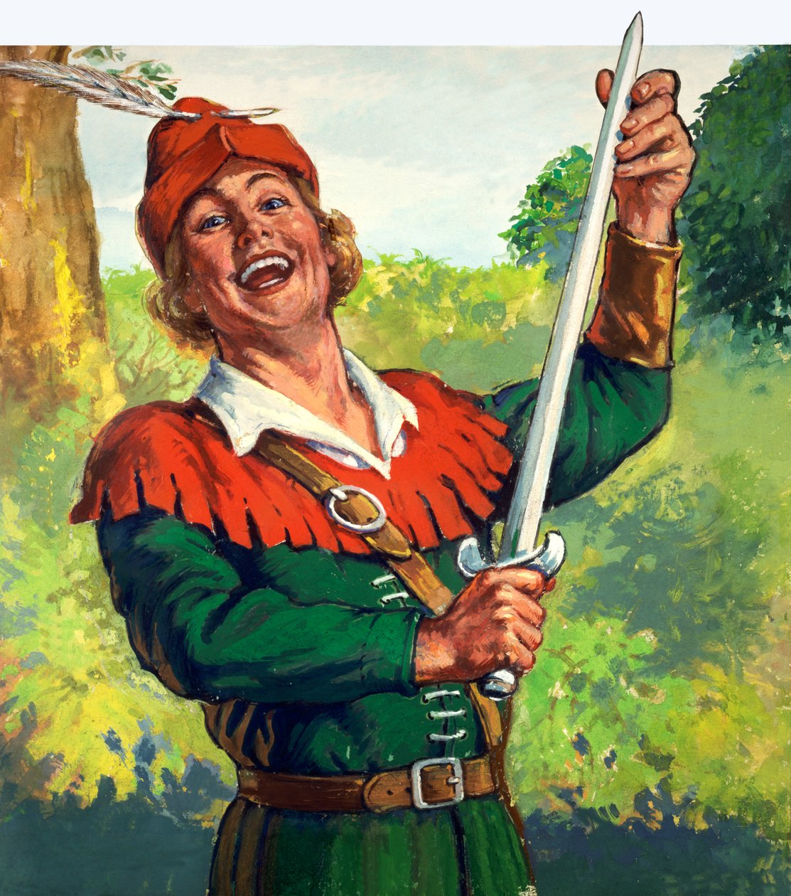 Robin des Bois (gouache sur papier) - English School