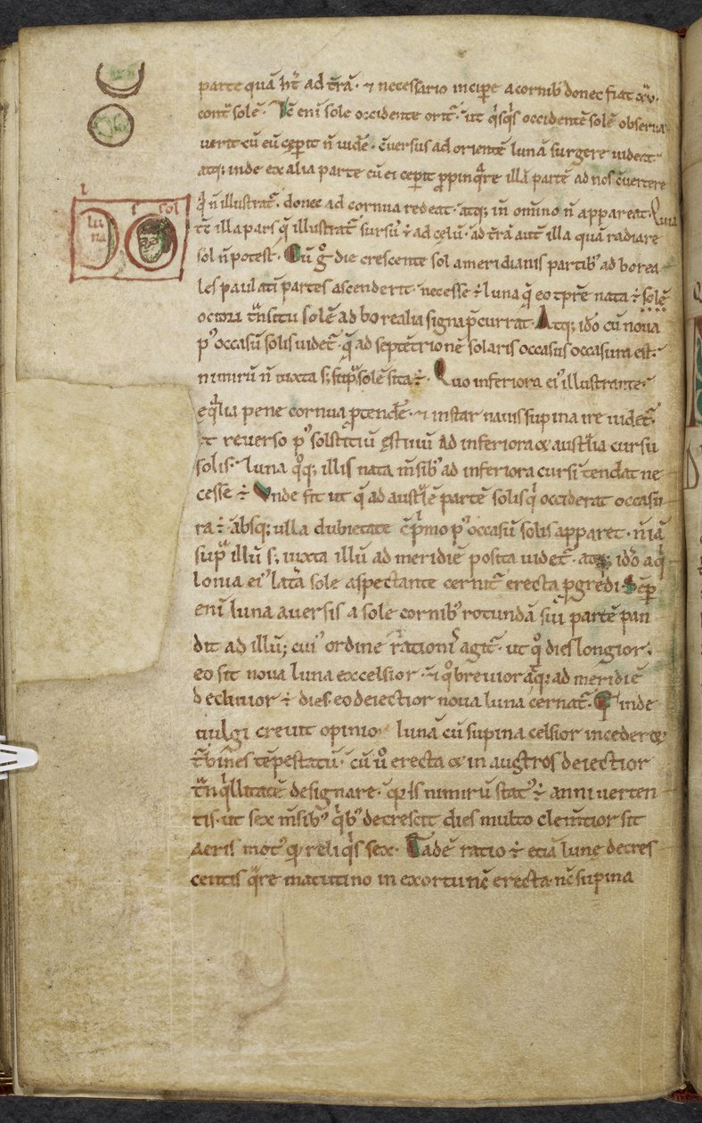Dessins marginaux du Soleil et de la Lune - English School