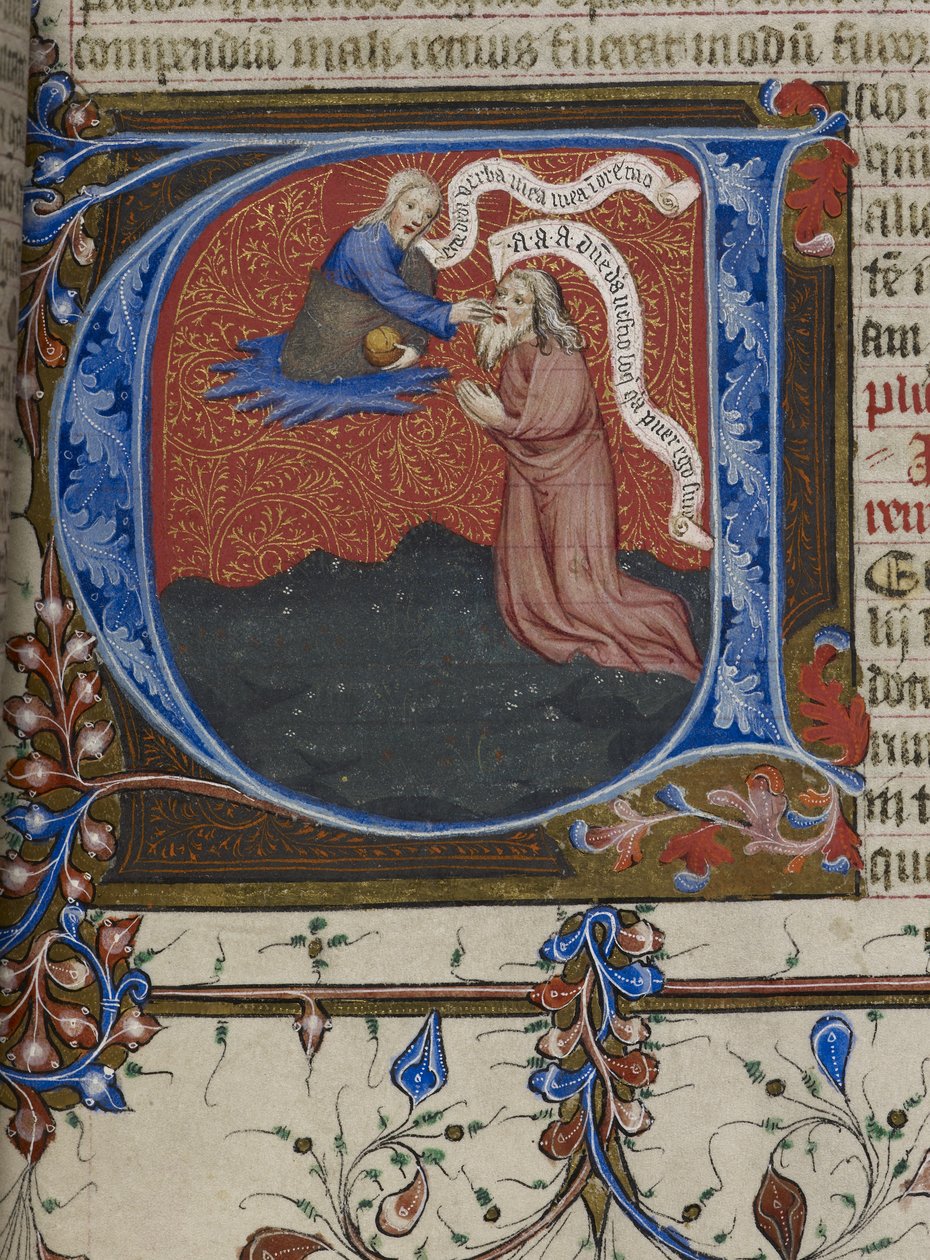 Royal MS 1 E IX, f.193 Jérémie inspiré par Dieu - English School