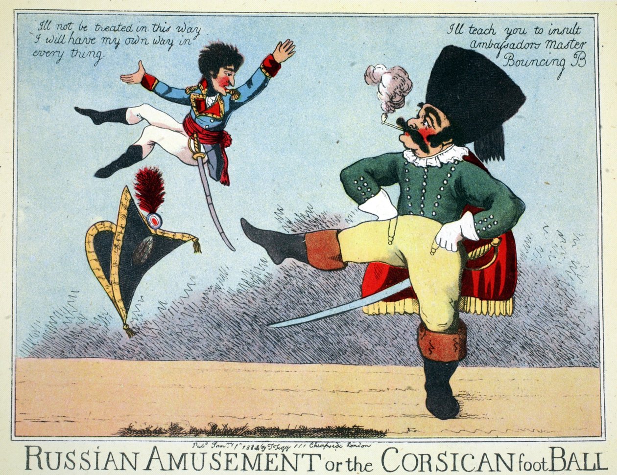 Divertissement russe ou le football corse, publié par Thomas Tegg, Cheapside, Londres, janvier 1814 - English School