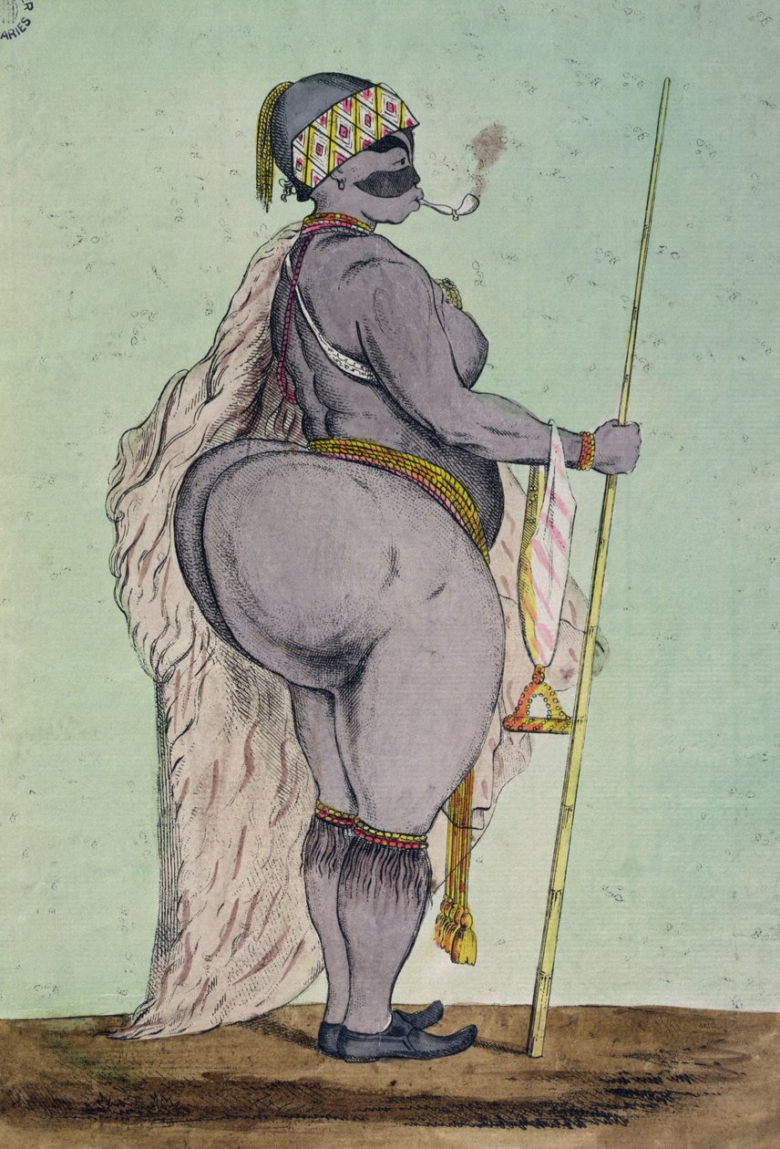 Sartjee, la Vénus Hottentote, Maintenant Exposée à Londres, Dessinée d