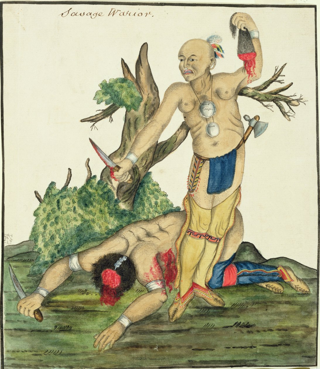Guerrier sauvage, c.1800 - English School