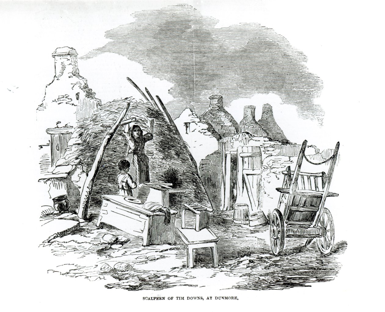 Scalpeen of Tim Downs, at Dunmore, from 'The Illustrated London News ...