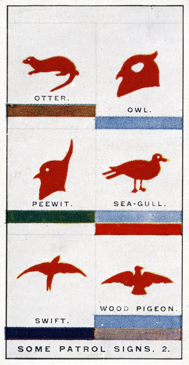 Signes de patrouille scout, 1929 | English School