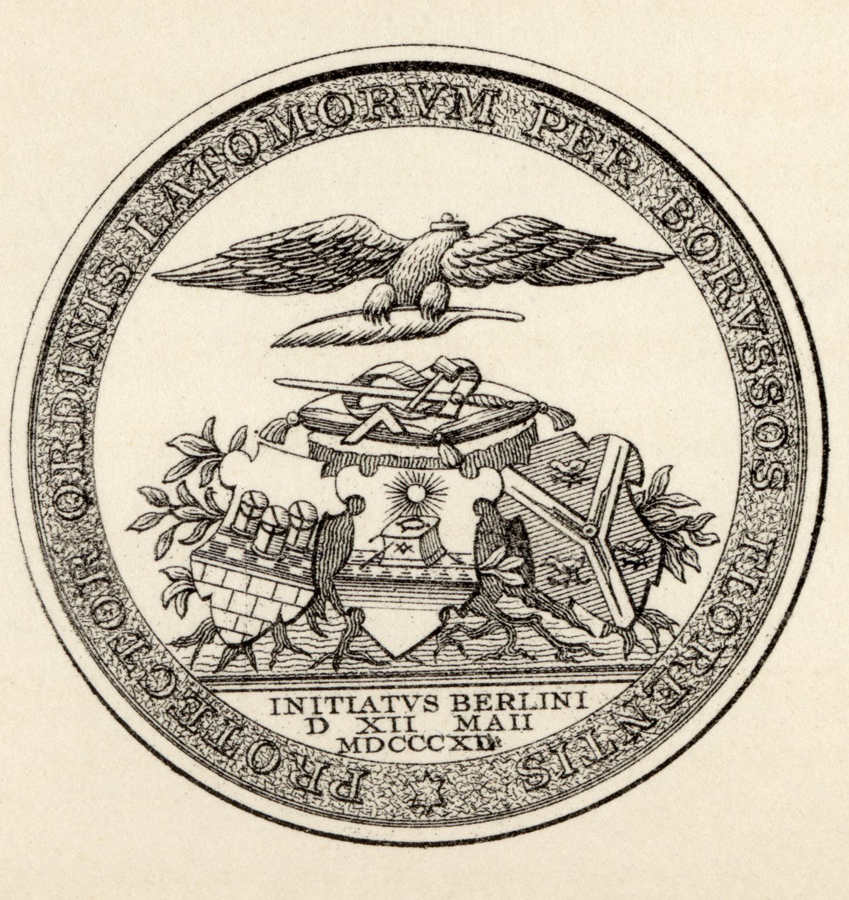 Sceau des maçons de Berlin, 1812, de 