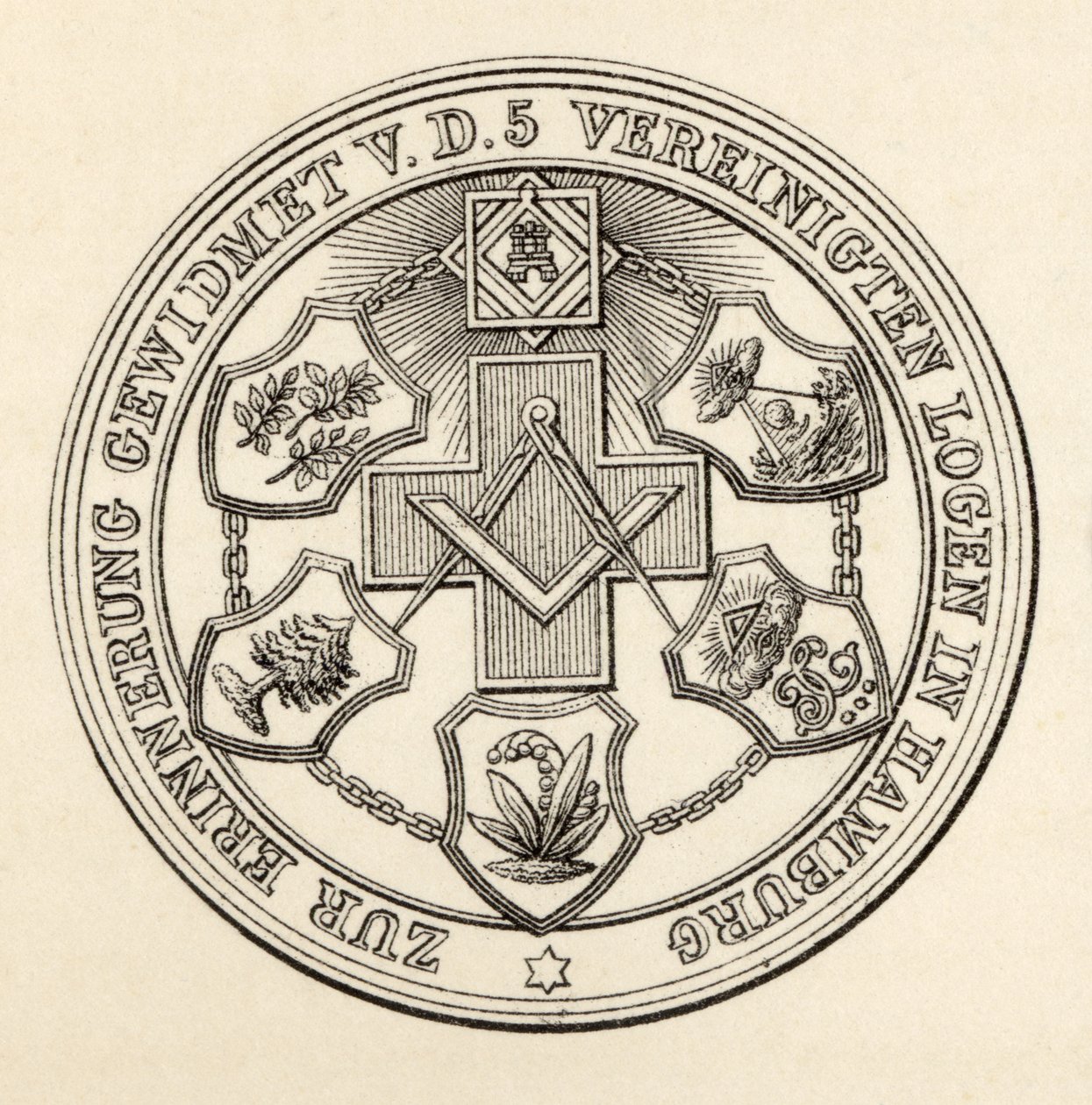 Sceau des Maçons de Hambourg, de 