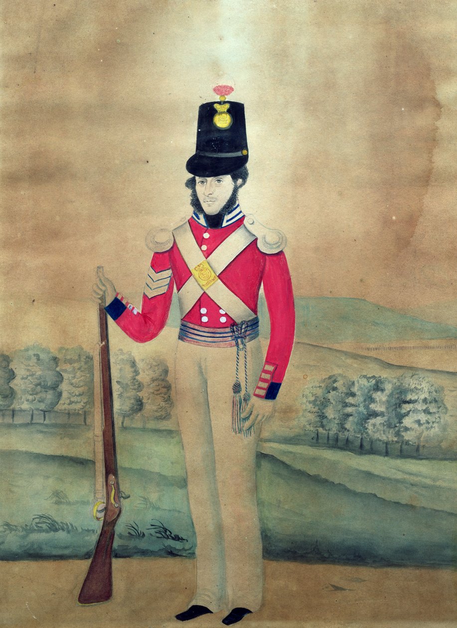 Sergent, armée britannique, vers 1815 - English School