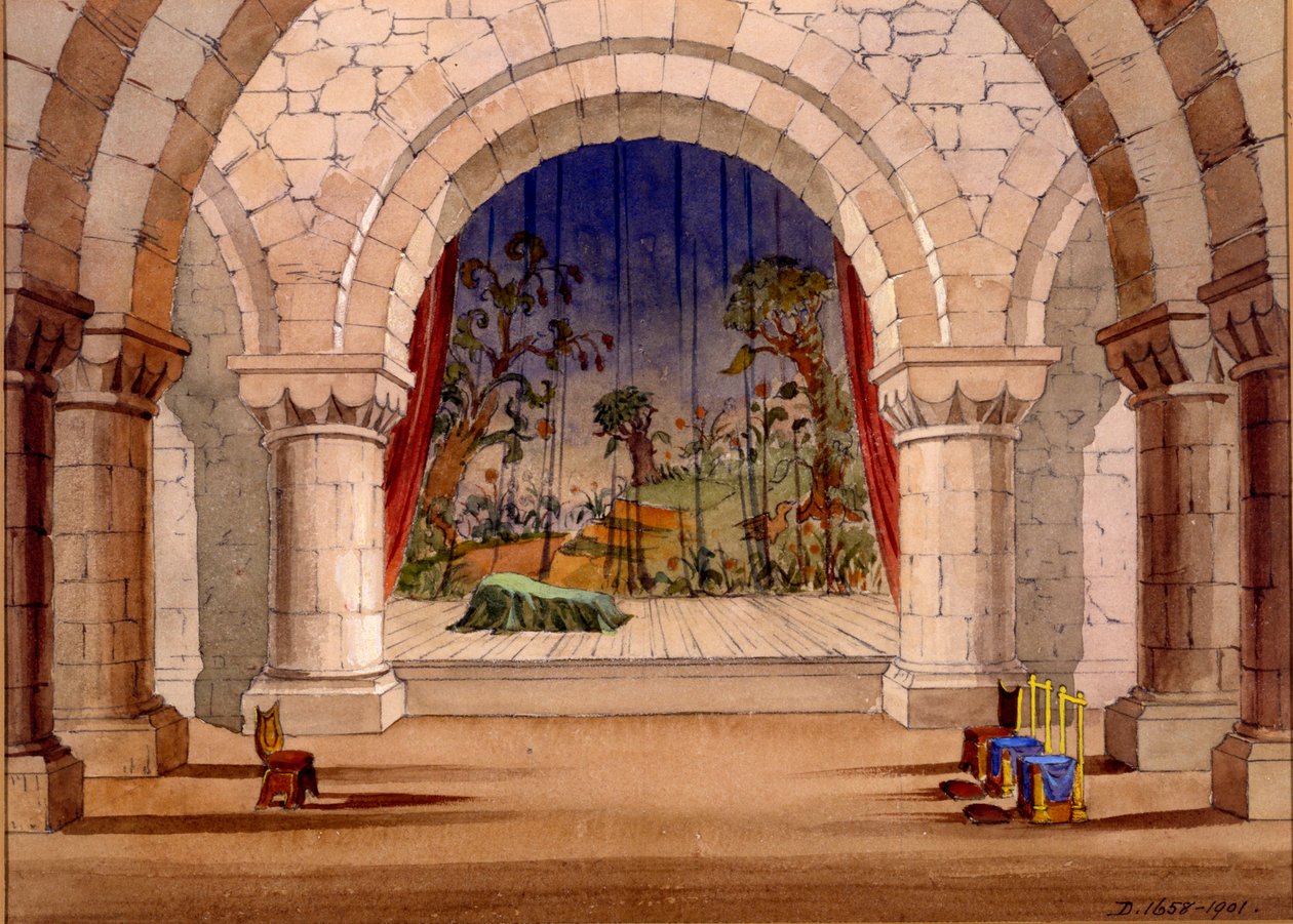 Décor pour Hamlet de William Shakespeare, 1858 - English School