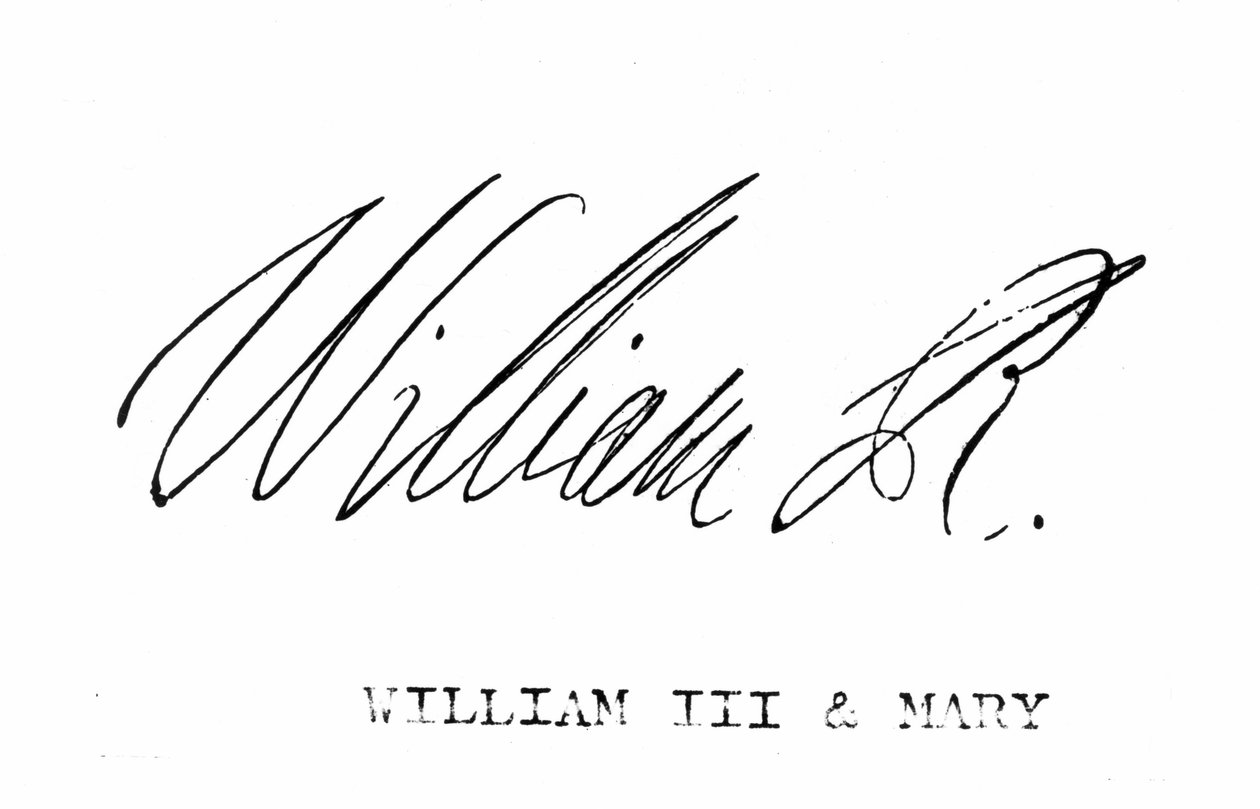 Signature de Guillaume III d