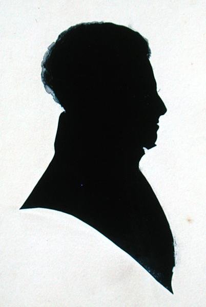 Silhouette de GB, du carnet de croquis de Michael Faraday - English School