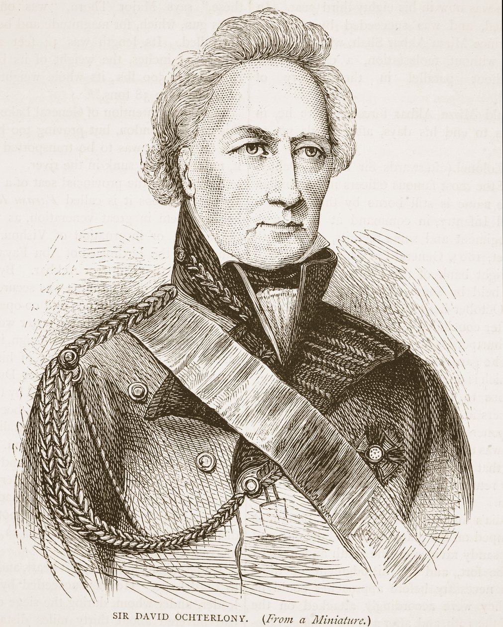 Sir David Ochterlony, illustration de Cassells Illustrated History of India par James Grant, pub. 1879 - English School