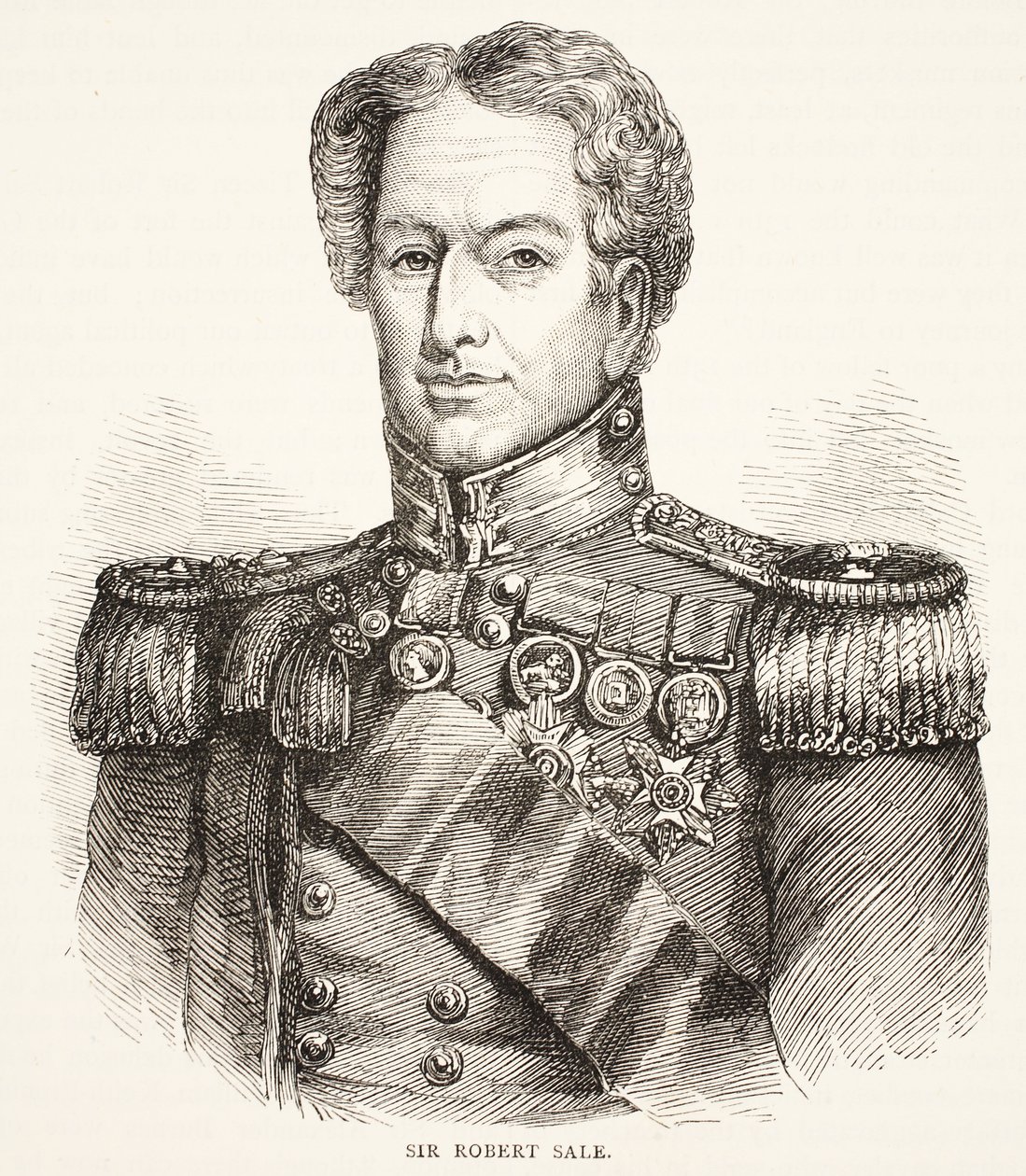 Sir Robert Sale, illustration de Cassells Illustrated History of England - English School