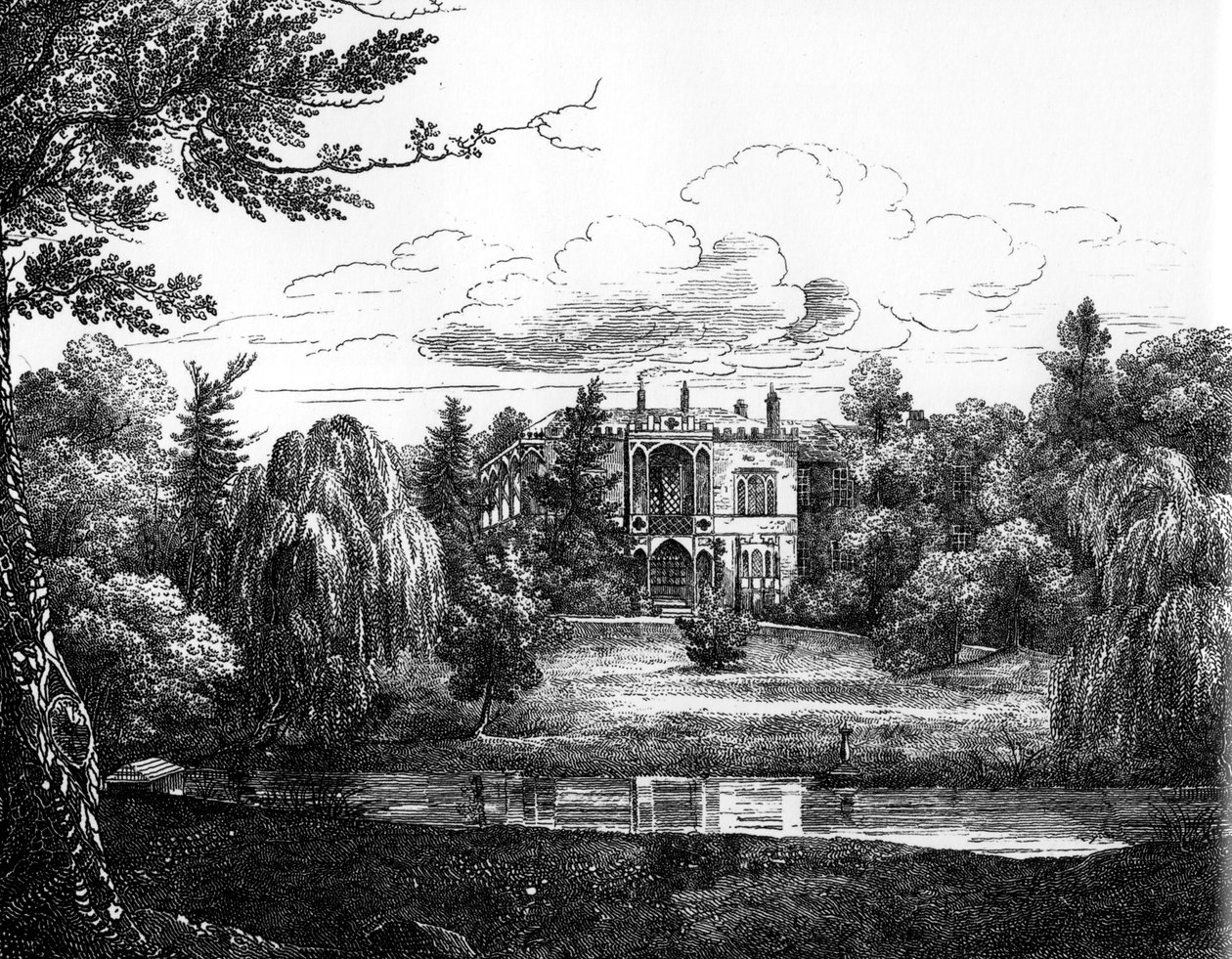 Croquis de Greenbank House, Liverpool - English School