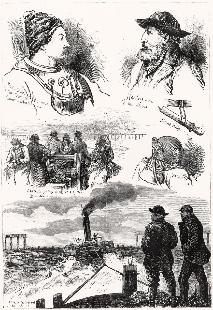 Esquisses du désastre du pont de Tay - English School