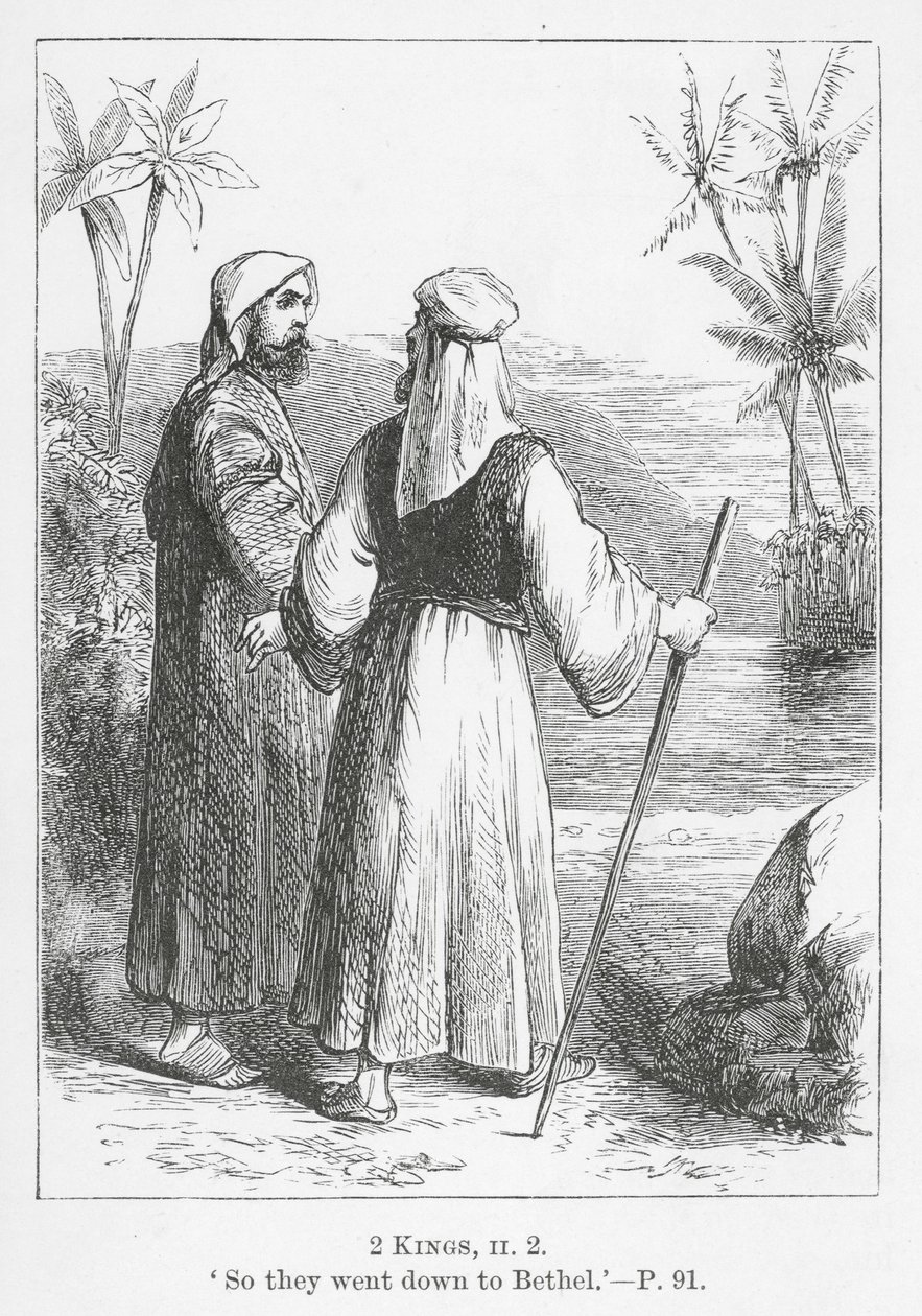 Ils descendirent à Béthel (gravure) - English School