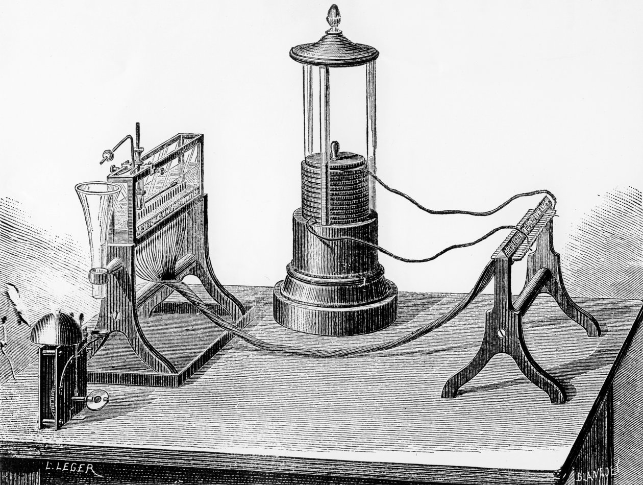 Télégraphe perfectionné de Soemmering, 1883 - English School