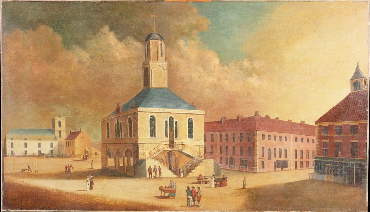 Place du marché de South Shields, c.1800 - English School