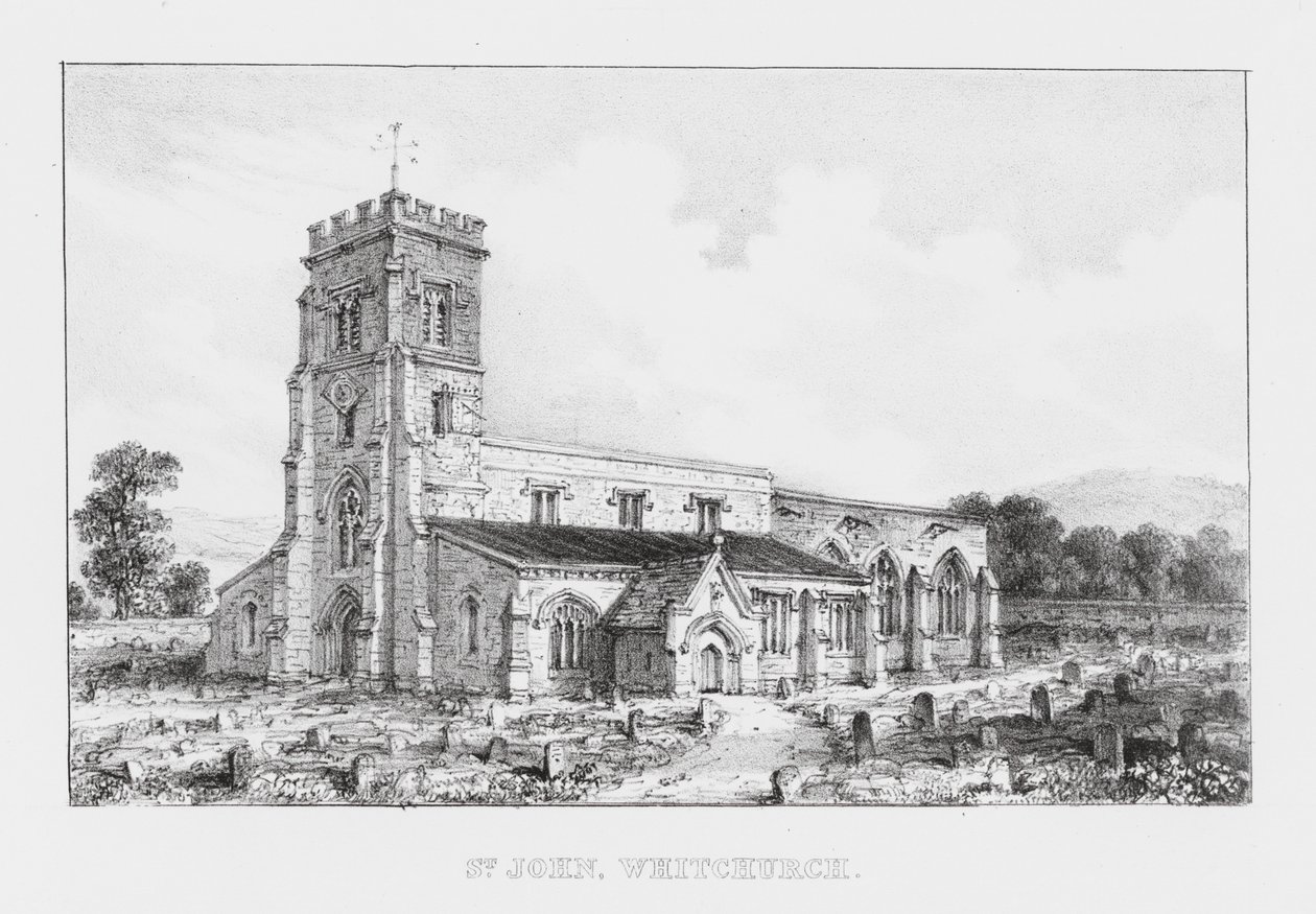 St John, Whitchurch (gravure) - English School