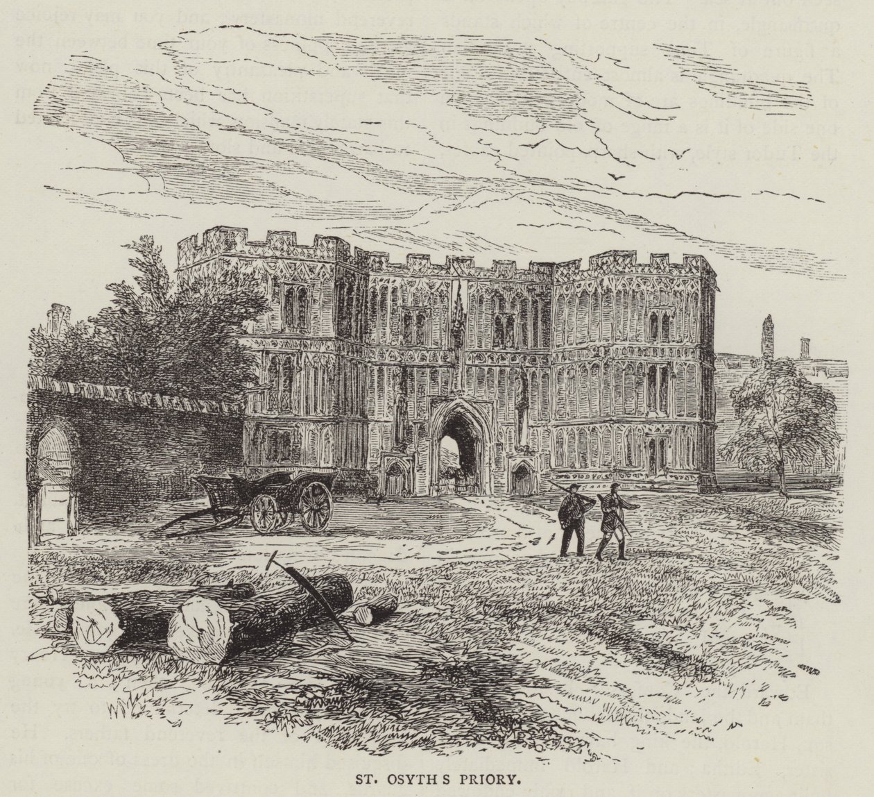 Prieuré de St Osyth (gravure) - English School