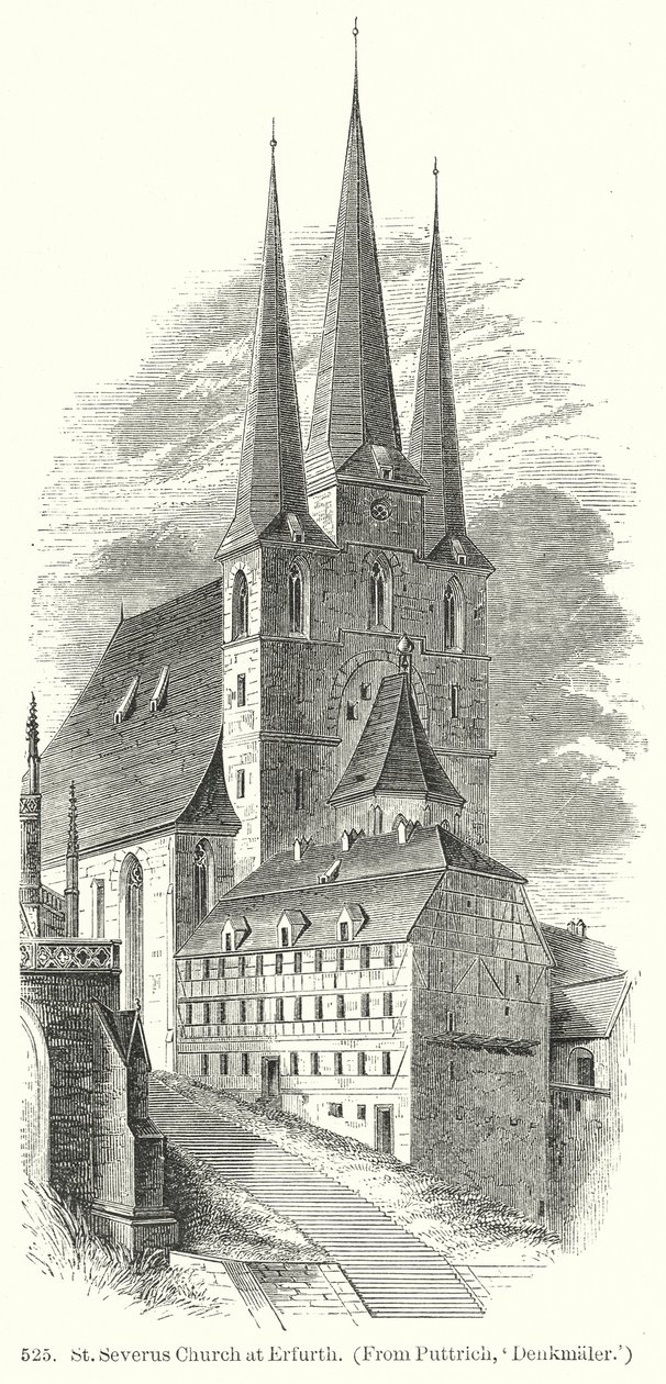 Église St Severus à Erfurth (gravure) - English School