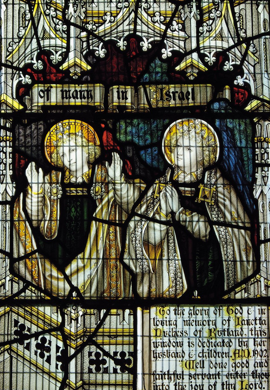 Vitrail dédié à Janetta, 7e Duchesse de Rutland, Transept Sud - English School