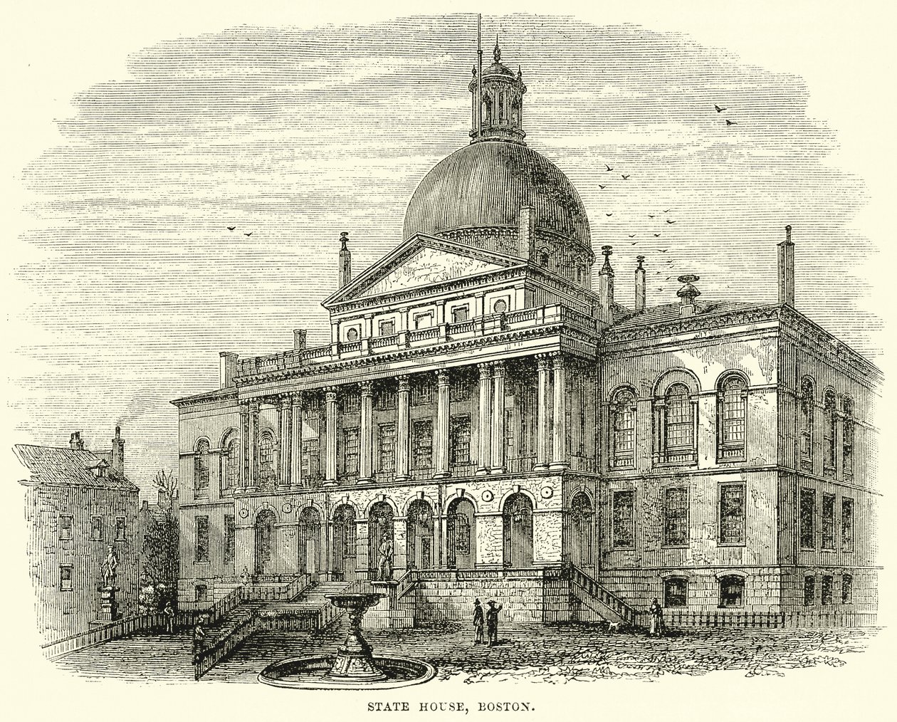 State House, Boston (gravure) - English School