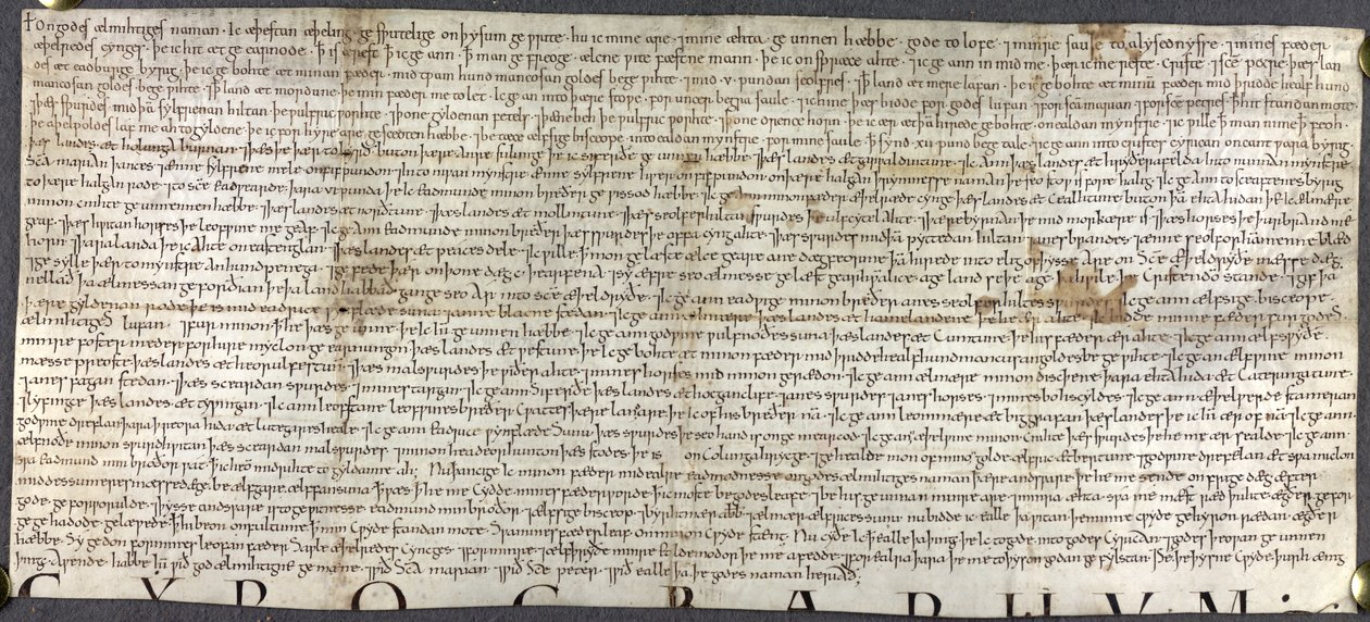 Charte de Stowe 37, Testament d