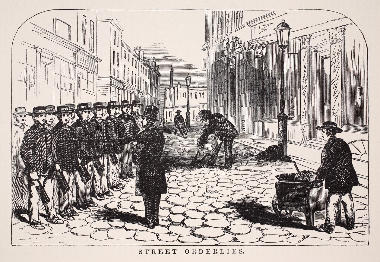 Les ordonnances de rue, illustration de London Labour and London Poor par Henry Mayhew, pub. 1862 - English School