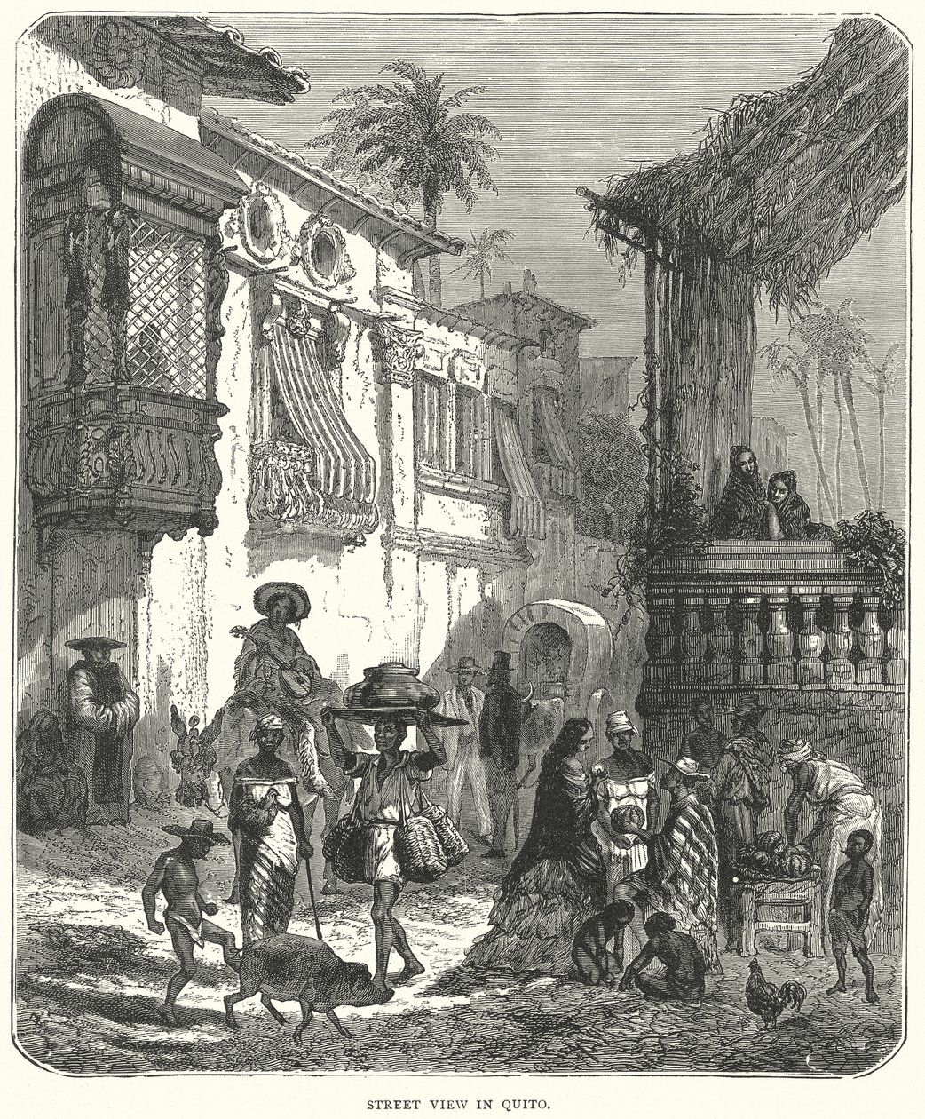 Street View à Quito (gravure) - English School