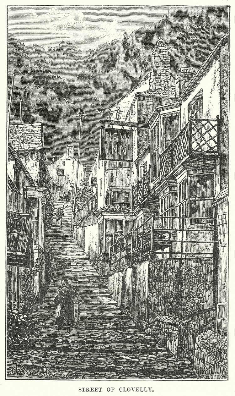 Rue de Clovelly (gravure) - English School