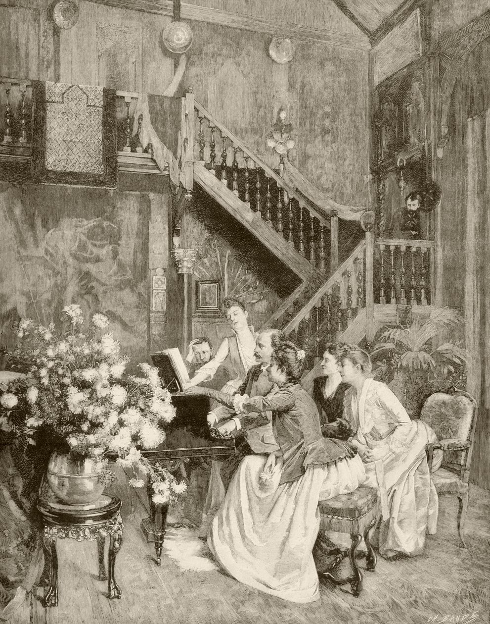 Étudier une partition musicale - English School