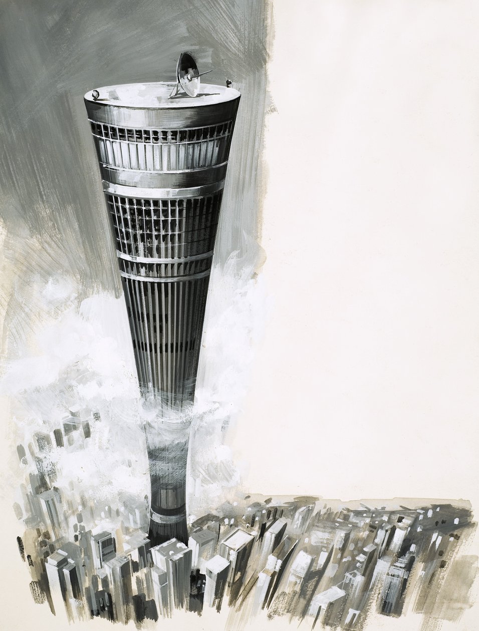 Super Cities in the Sky. Gratte-ciel futuriste - English School