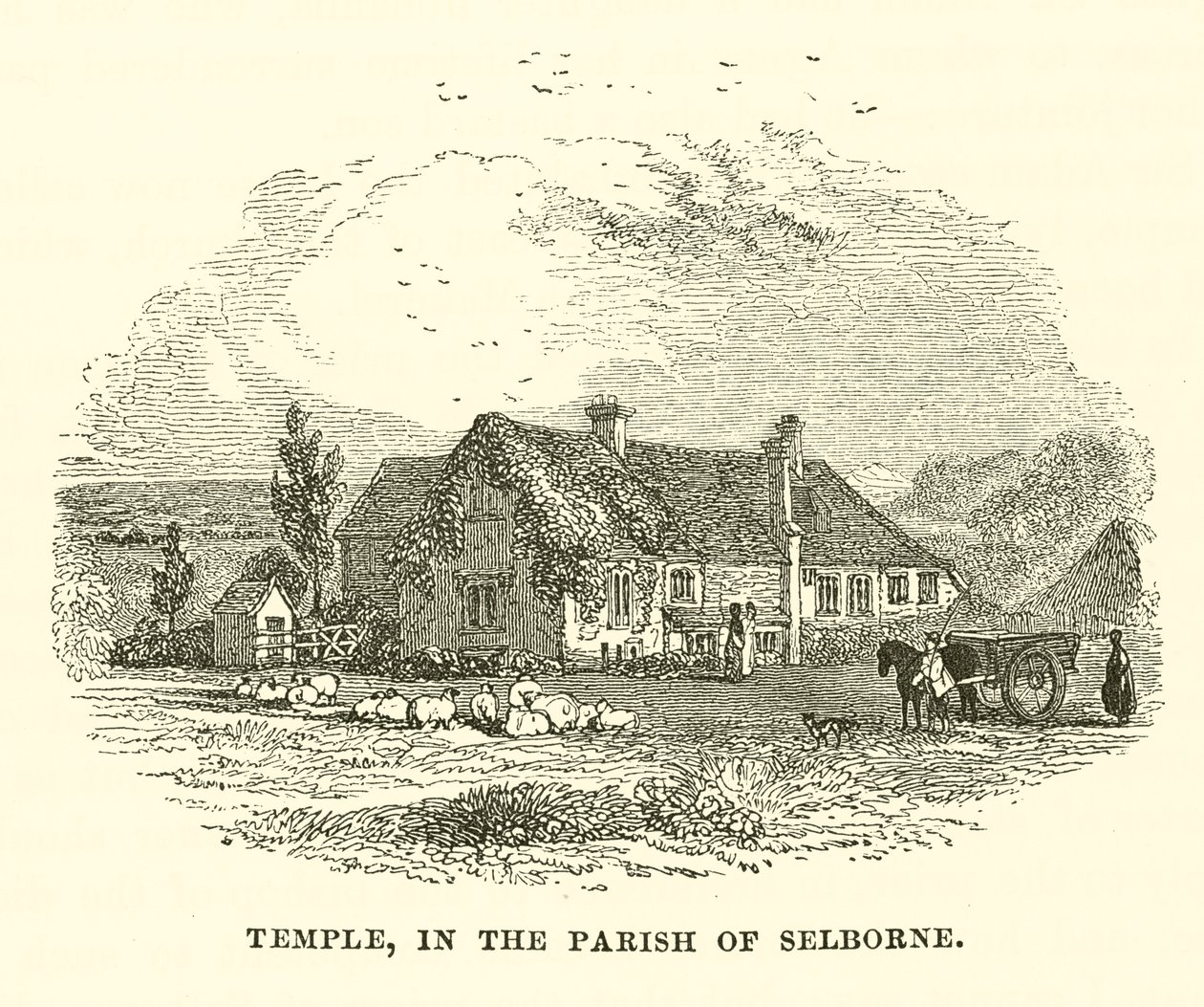 Temple, dans la paroisse de Selborne (gravure) - English School